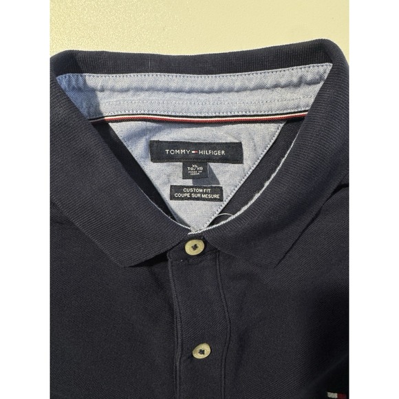 Tommy Hilfiger Men's XL Classic Fit Short Sleeve Polo Shirt Blue - Picture 5 of 6